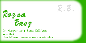 rozsa basz business card